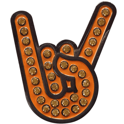 Hook 'Em Horns Hand Gesture Crystal Ball Marker & Hat Clip by ReadyGOLF