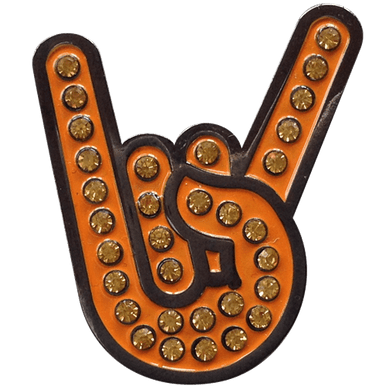 Hook 'Em Horns Hand Gesture Crystal Ball Marker & Hat Clip by ReadyGOLF