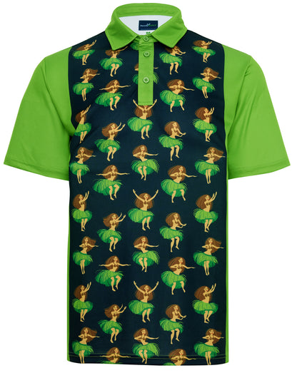 Hula Girls Mens Golf Polo Shirt by ReadyGOLF