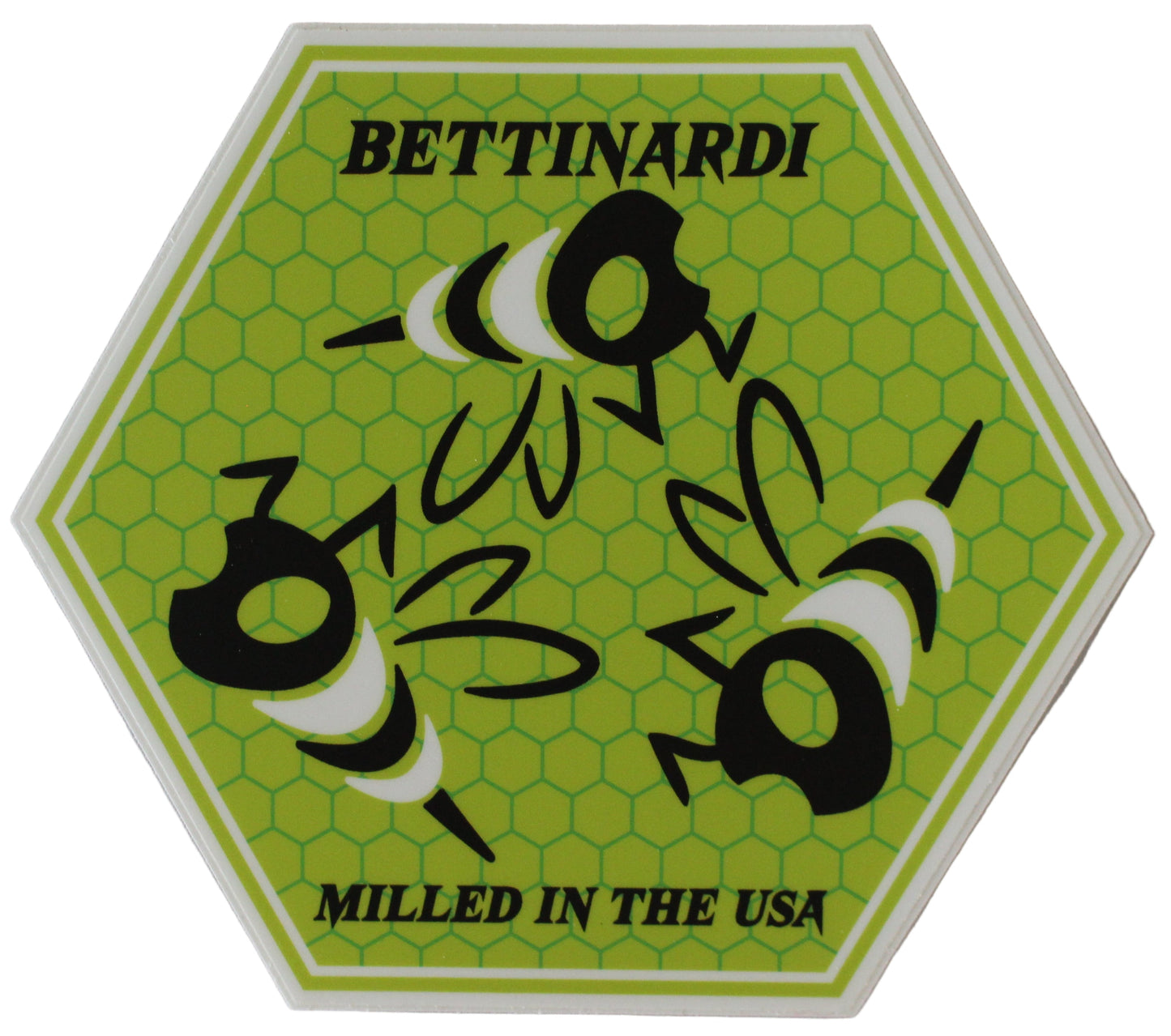 Bettinardi - Bee Hive Hexagon Sticker White/Green 5.0" Diameter