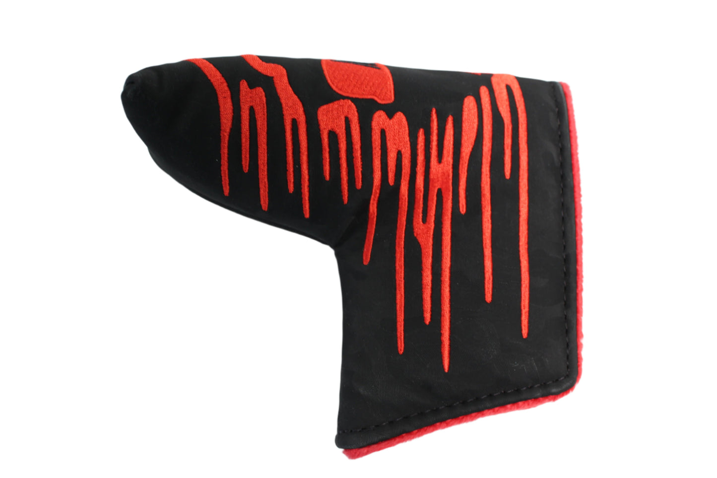 Swag Golf - Melting Skull Black & Red *opened* Blade Putter Headcover