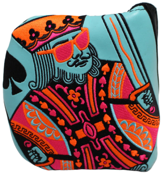 Swag Golf - King of Spades Blue/Orange/Black Mallet Putter Headcover *opened, no bag*