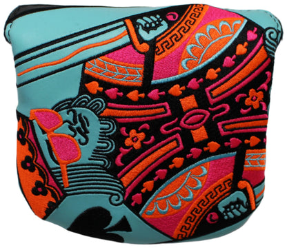 Swag Golf - King of Spades Blue/Orange/Black Mallet Putter Headcover *opened, no bag*