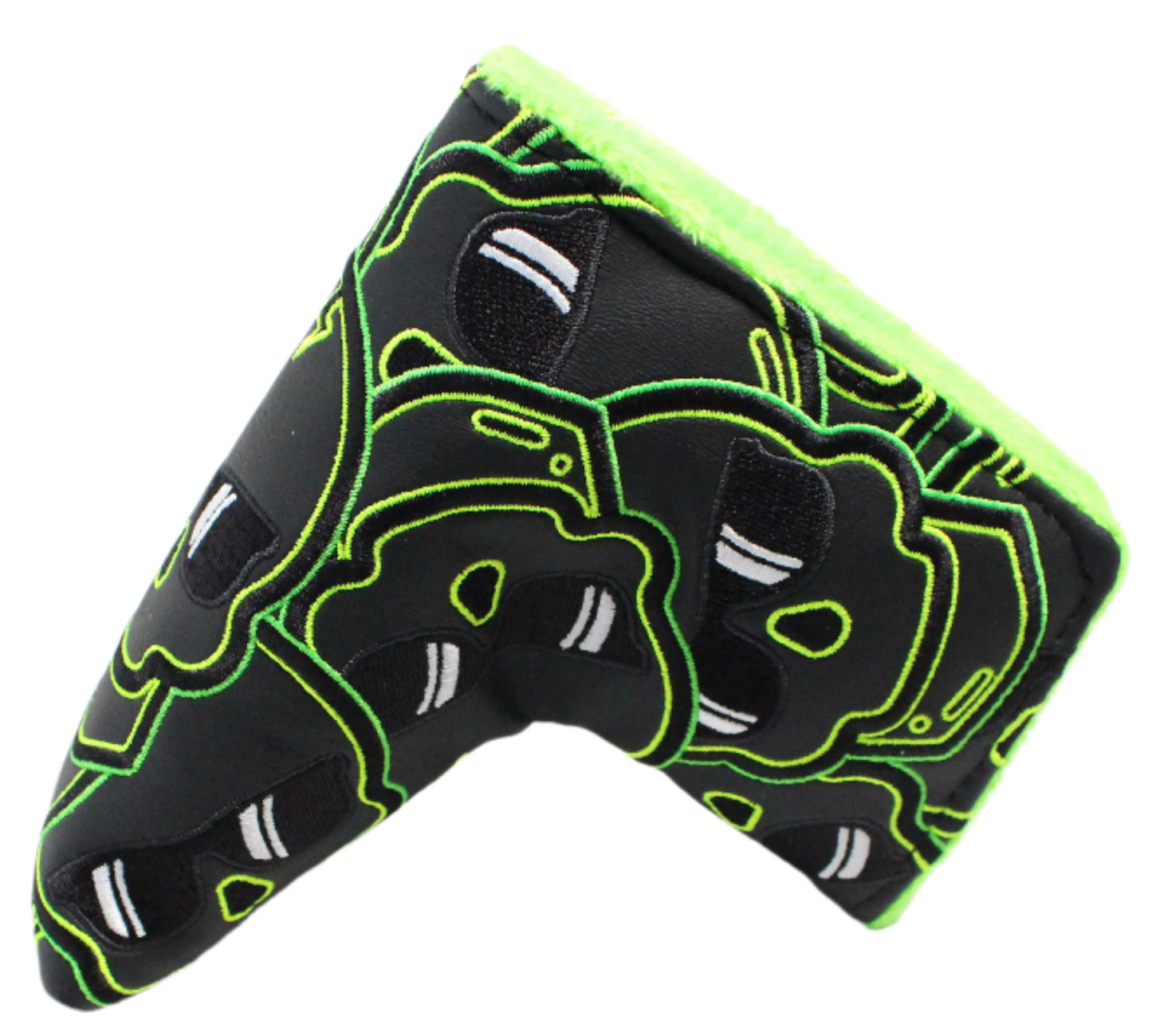 Swag Golf - Green Skulls Blade Putter Headcover *opened, no bag*