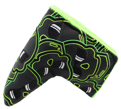 Swag Golf - Green Skulls Blade Putter Headcover *opened, no bag*