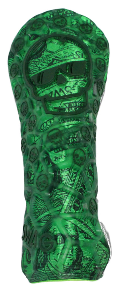 Swag Golf -  Dollar Bills Skull TPU Fairway Wood Headcover *opened, no bag*