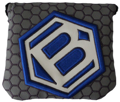 Bettinardi - 2022 Jumbo Hex B Specialty Run Mid-Sqaure Mallet Putter Headcover Grey/Blue/White
