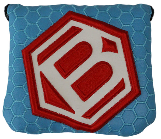 Bettinardi - 2022 Jumbo Hex B Specialty Run Mid-Sqaure Mallet Putter Headcover Blue/Red/White