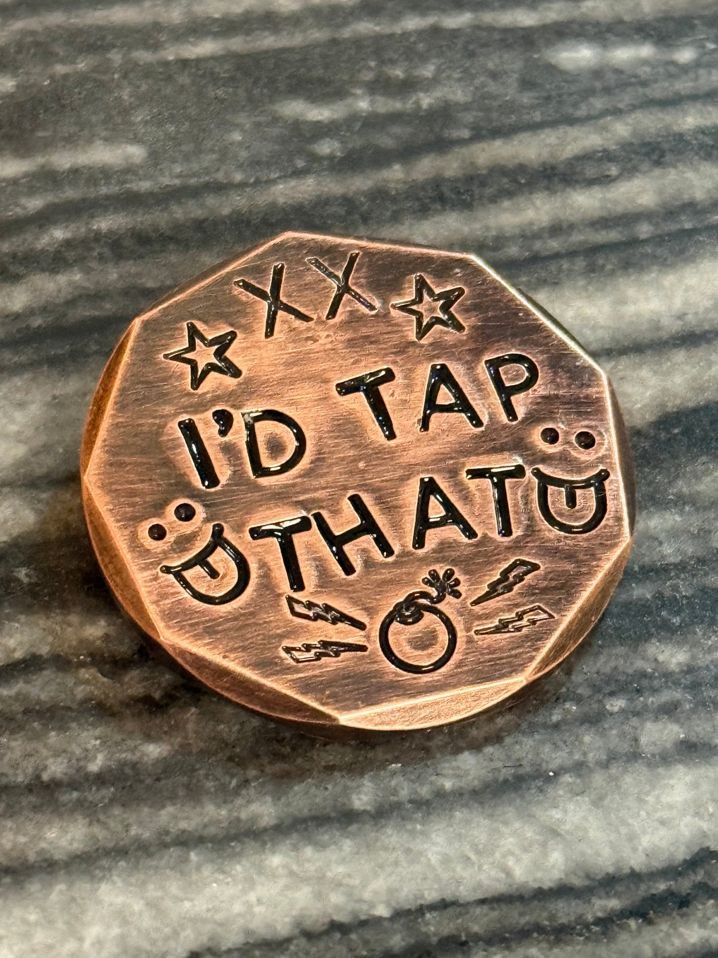 I'd Tap That / Get In the Hole: Hand Crafted Copper Ball Marker