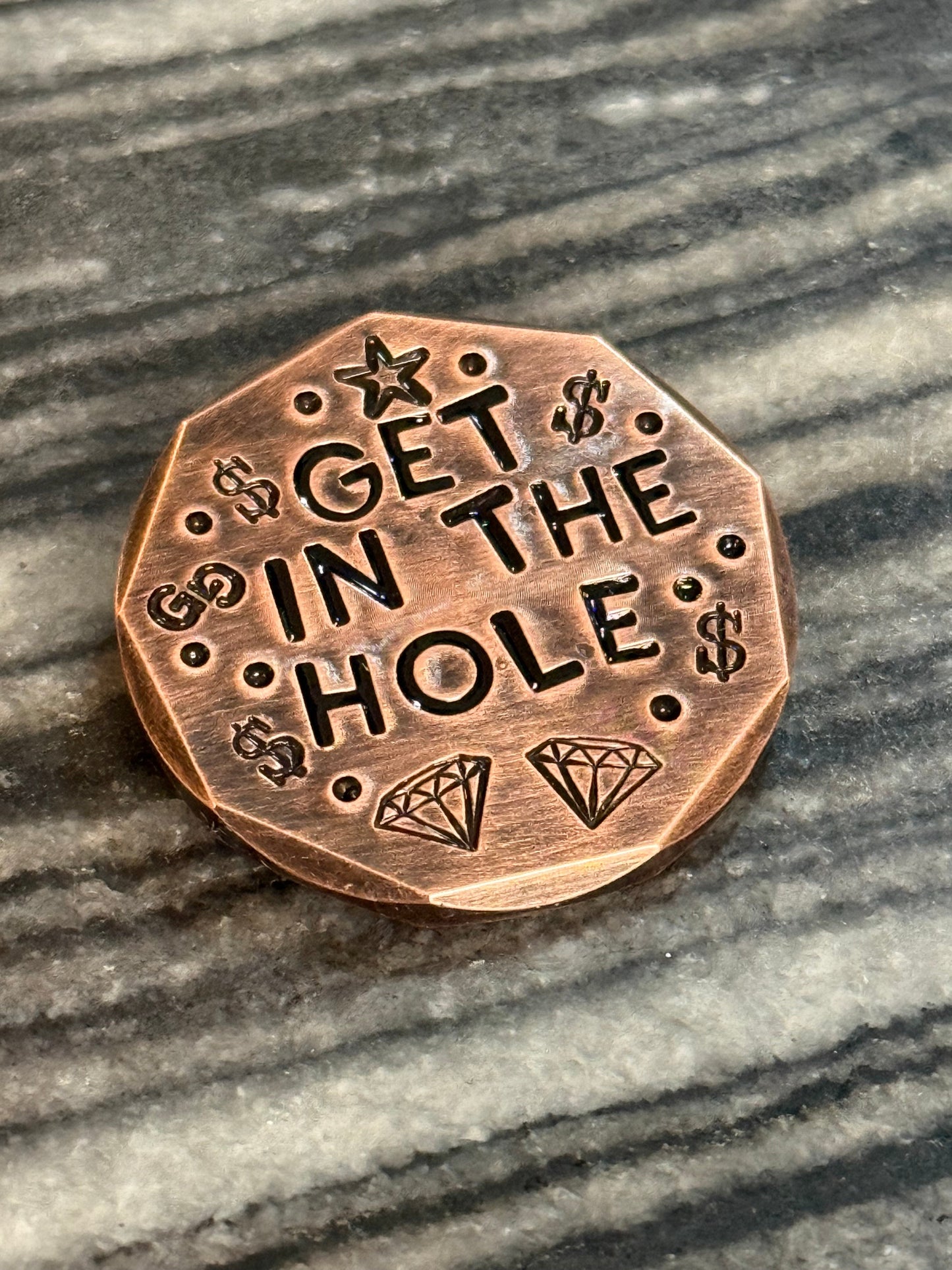I'd Tap That / Get In the Hole: Hand Crafted Copper Ball Marker