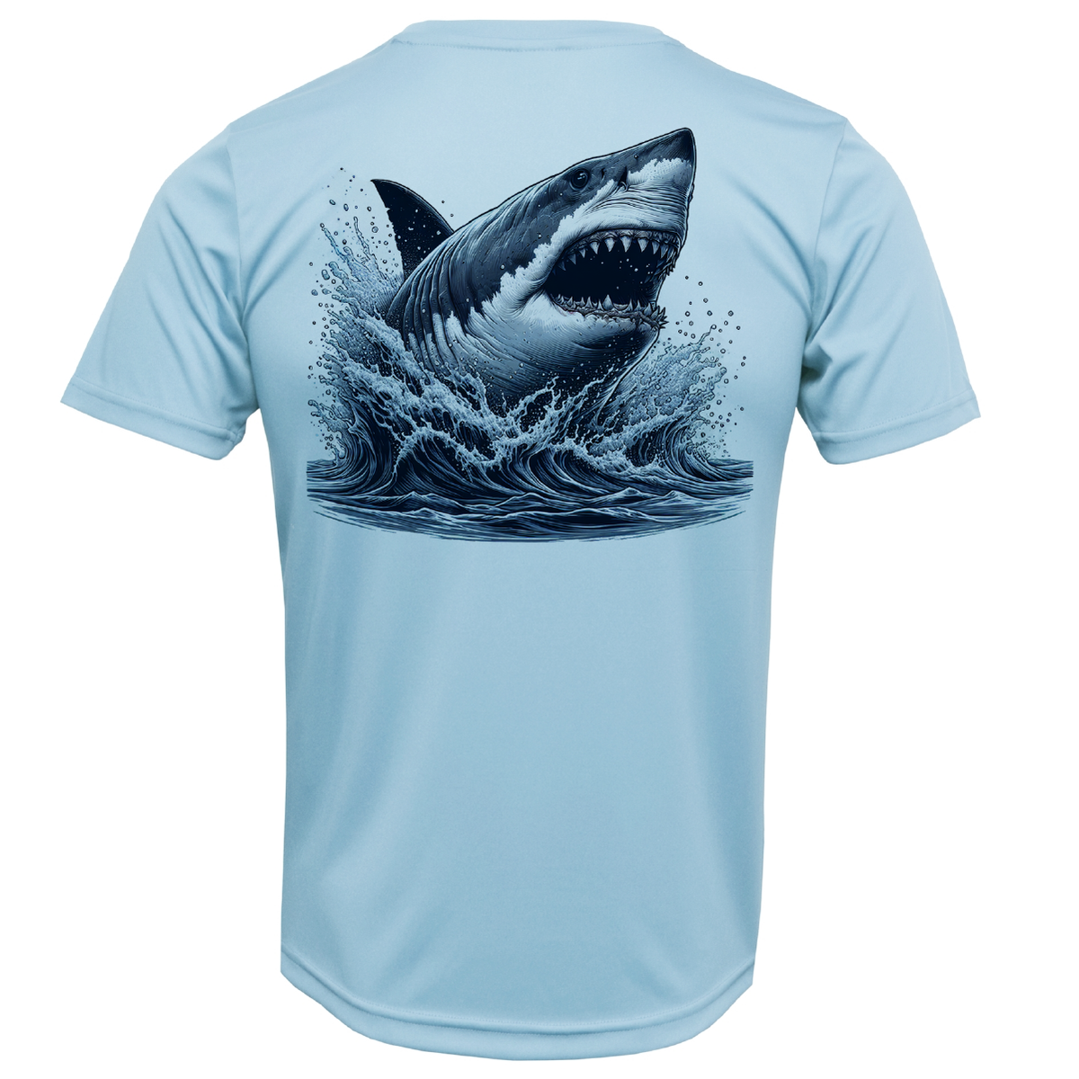 Cape Cod, MA Jaws Girl's Short Sleeve UPF 50+ Dry-Fit Shirt