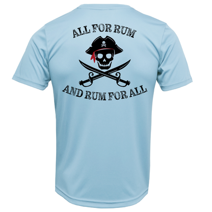 Lake Travis "All For Rum and Rum For All" Men's Short Sleeve UPF 50+ Dry-Fit Shirt