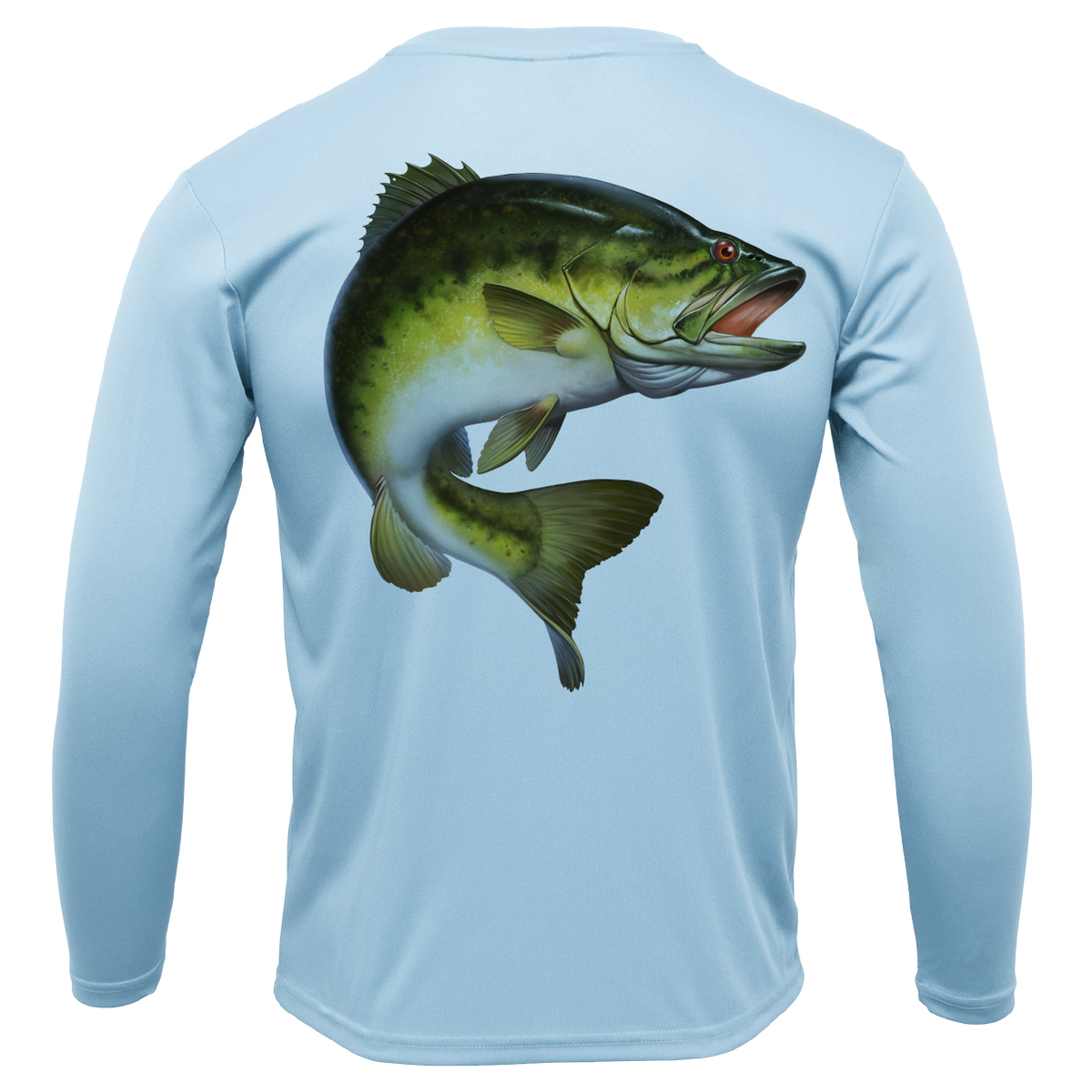 Florida Freshwater Born Largemouth Bass Men's Long Sleeve UPF 50+ Dry-Fit Shirt