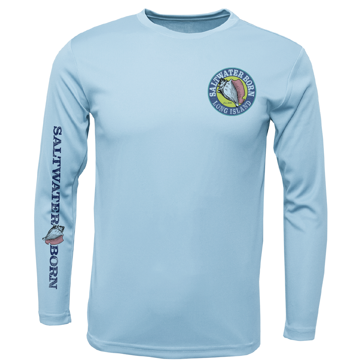 Long Island, NY Geography Men's Long Sleeve UPF 50+ Dry-Fit Shirt