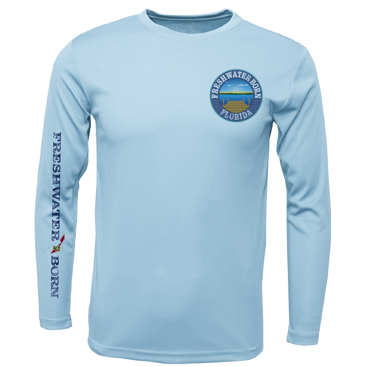 Florida Freshwater Born Peacock Bass Girl's Long Sleeve UPF 50+ Dry-Fit Shirt
