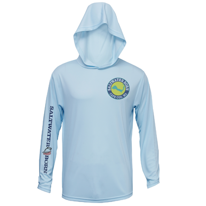 Cape Cod, MA Jaws Boy's Long Sleeve UPF 50+ Dry-Fit Hoodie