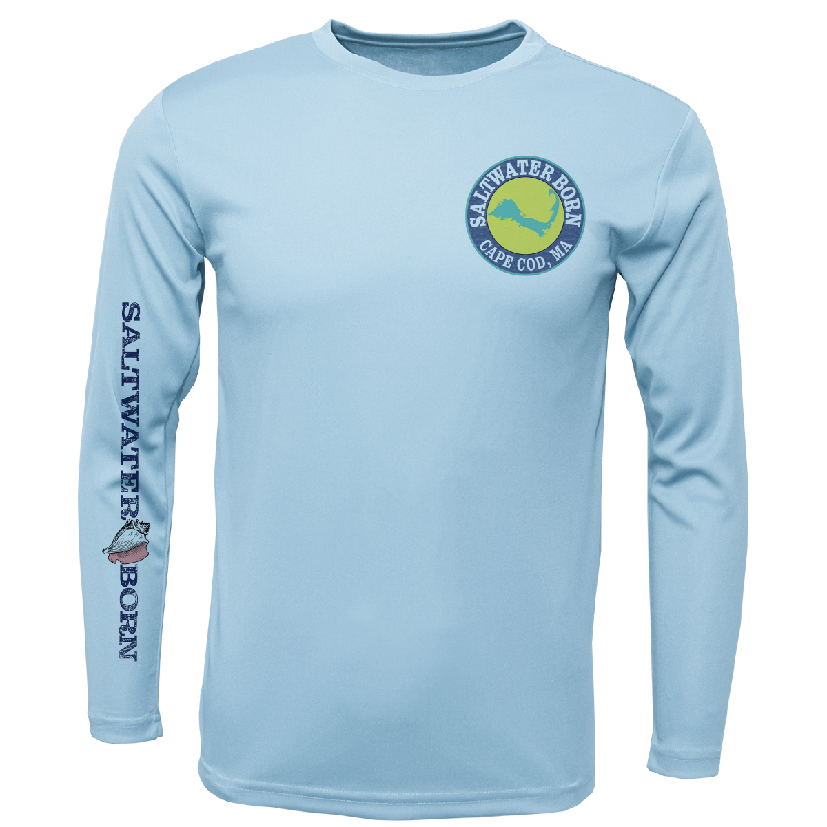 Cape Cod, MA Jaws Men's Long Sleeve UPF 50+ Dry-Fit Shirt