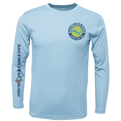 Cape Cod, MA Jaws Men's Long Sleeve UPF 50+ Dry-Fit Shirt