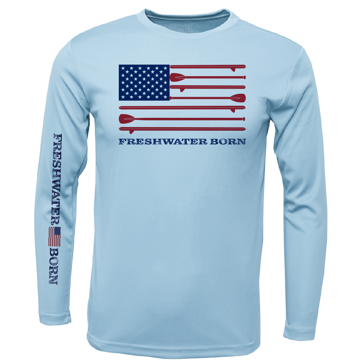 Florida Freshwater Born SUP Flag Girl's Long Sleeve UPF 50+ Dry-Fit Shirt