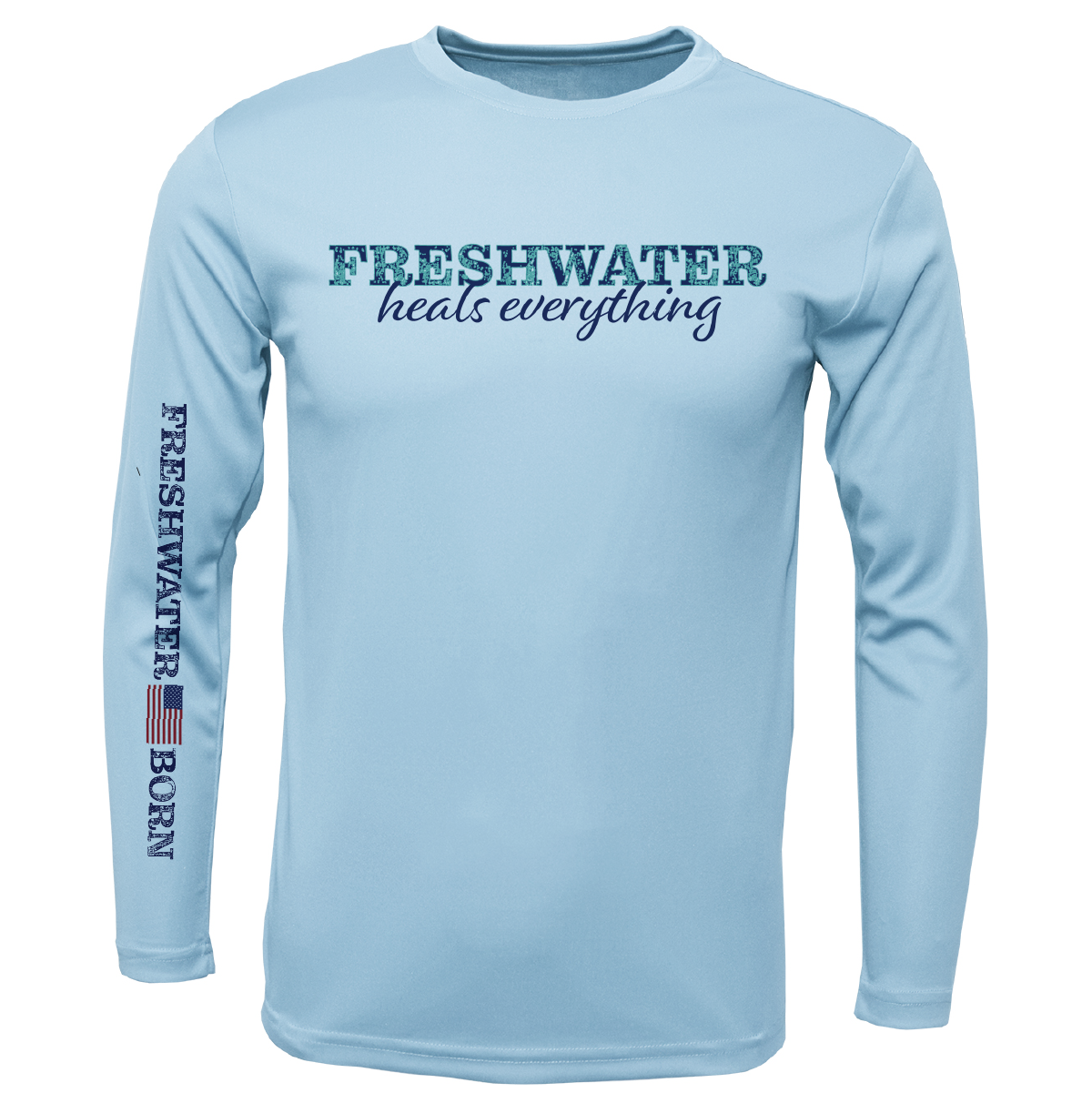 Florida "Freshwater Heals Everything" Girl's Long Sleeve UPF 50+ Dry-Fit Shirt