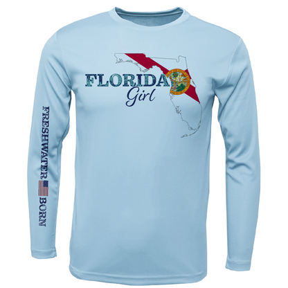 Florida Girl Freshwater Born Girl's Long Sleeve UPF 50+ Dry-Fit Shirt