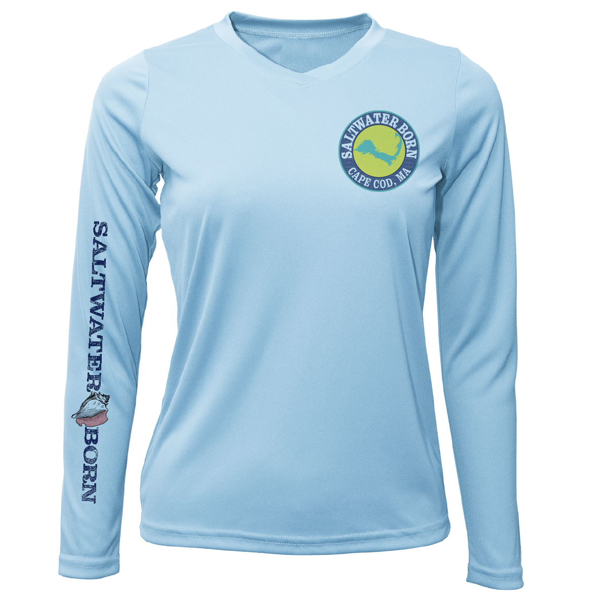 Cape Cod, MA Jaws Women's Long Sleeve UPF 50+ Dry-Fit Shirt