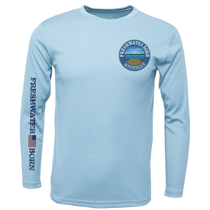 Michigan Freshwater Born "All For Rum and Rum For All" Men's Long Sleeve UPF 50+ Dry-Fit Shirt