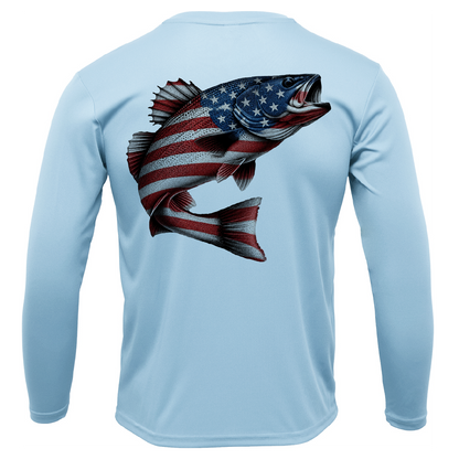 Chesapeake Bay USA Rockfish Men's Long Sleeve UPF 50+ Dry-Fit Shirt
