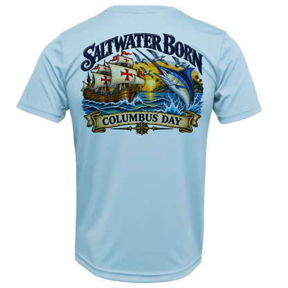 Columbus Day High Seas Adventure Men's Short Sleeve UPF 50+ Dry-Fit Shirt