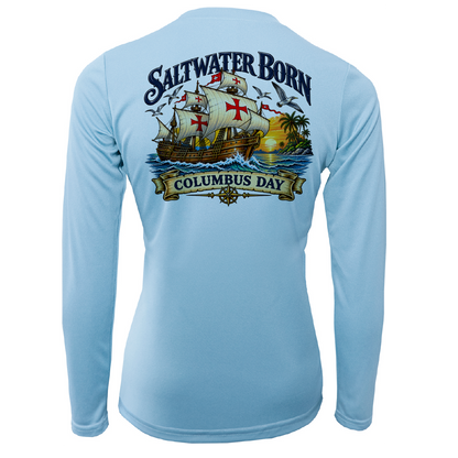 Columbus Day Ship Women's Long Sleeve UPF 50+ Dry-Fit Shirt