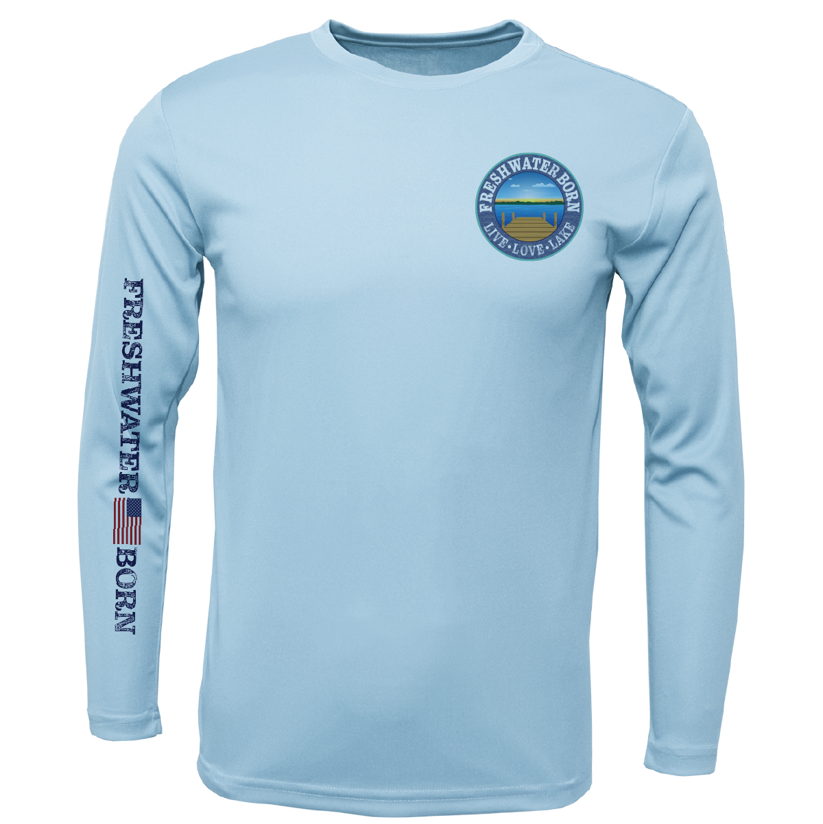 Freshwater Born- Fish, Hunt, Explore, Unwind Boy's UPF 50+ Dry-Fit Shirt