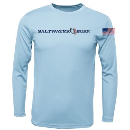 Hammerhead Outline Men's Long Sleeve UPF 50+ Dry-Fit Shirt