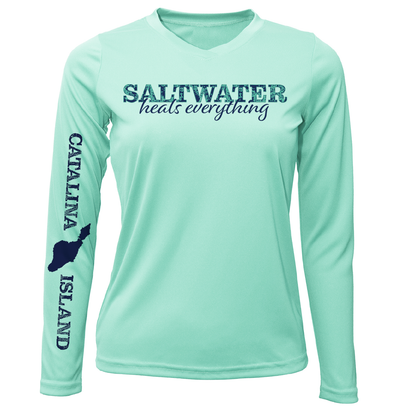 Catalina Island "Saltwater Heals Everything" Long Sleeve UPF 50+ Dry-Fit Shirt