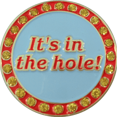 "It's in the Hole" Crystal Ball Marker & Hat Clip by ReadyGOLF