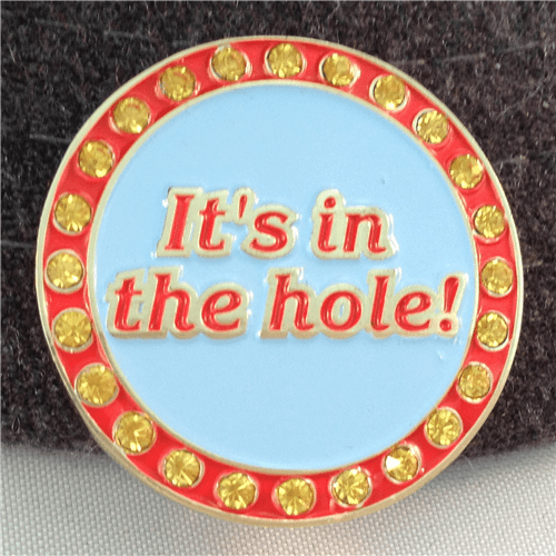 "It's in the Hole" Crystal Ball Marker & Hat Clip by ReadyGOLF