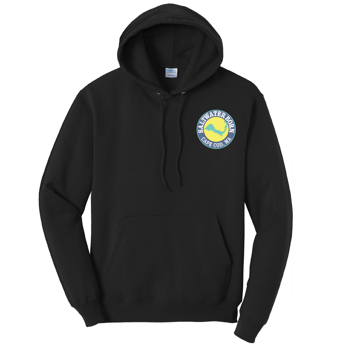 Cape Cod, MA Jaws Men's Cotton Hoodie