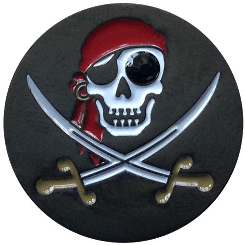 Jolly Roger Pirate Ball Marker & Hat Clip by ReadyGOLF