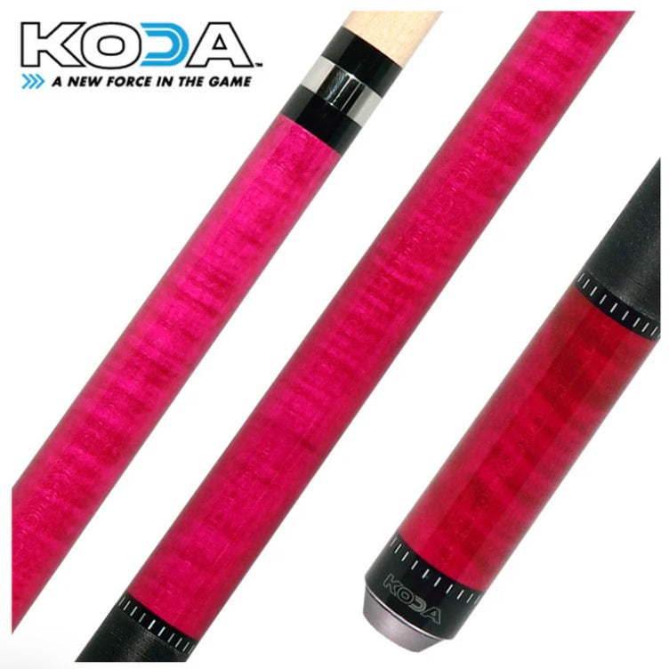 KODA Curly Maple Cue Stick with Irish Linen Wrap and Maple Shaft