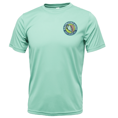 Key West, FL Island Time Men's Short Sleeve UPF 50+ Dry-Fit Shirt