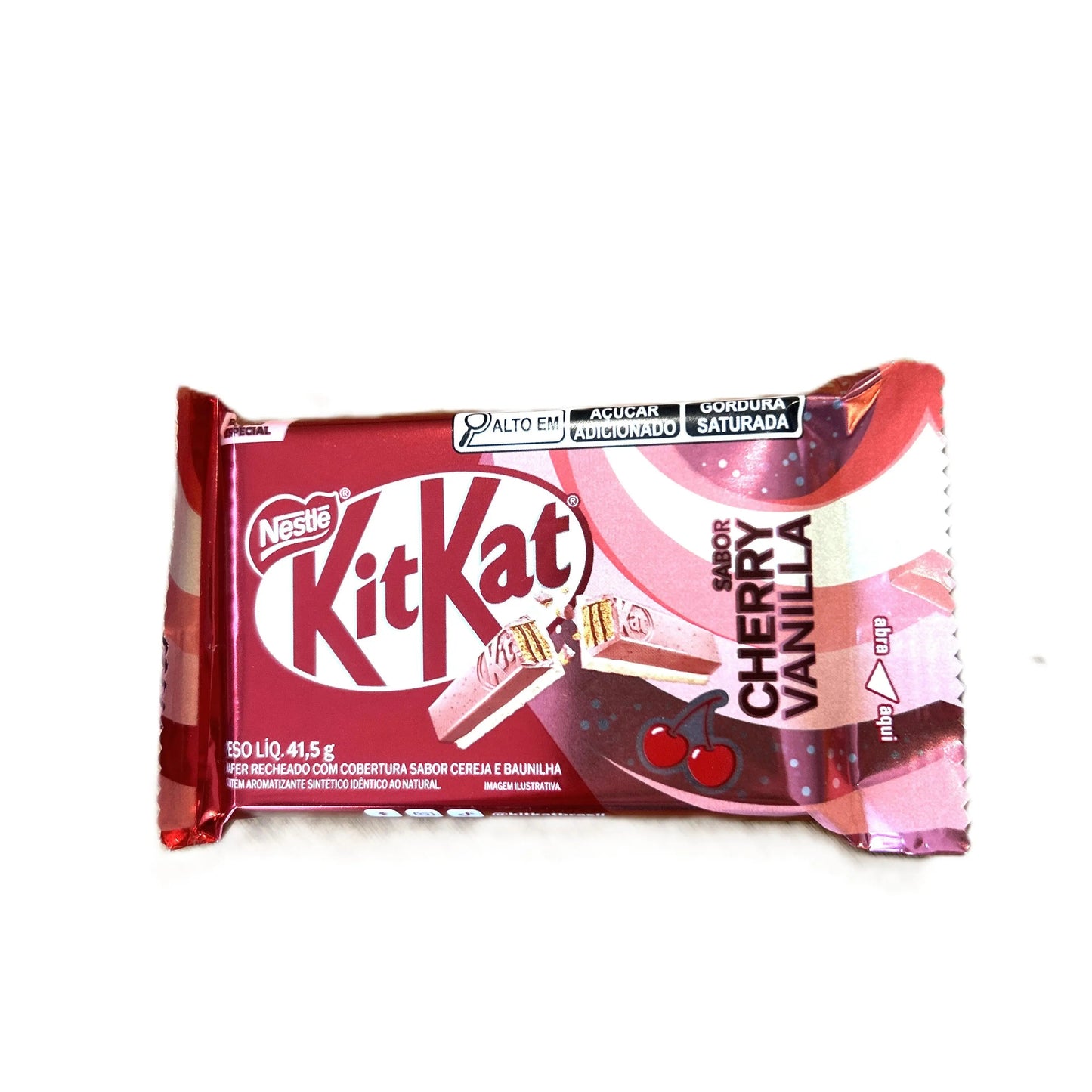 KitKat Cherry Vanilla – Brazilian KitKat Cherry Vanilla Chocolate Bar (Brazil)
