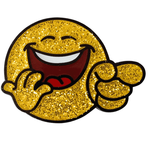 LOL Smiley Face Glitter Ball Marker & Hat Clip by ReadyGOLF