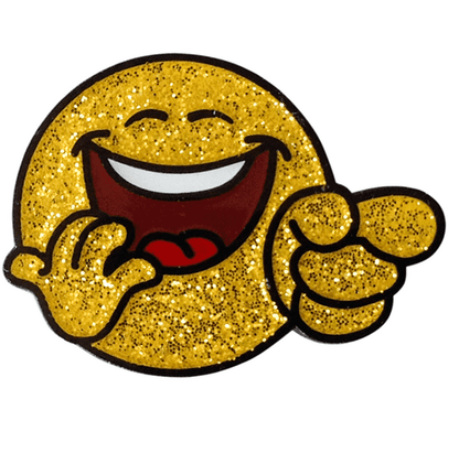 LOL Smiley Face Glitter Ball Marker & Hat Clip by ReadyGOLF