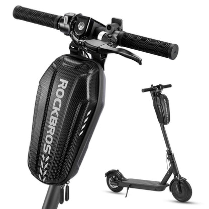 ROCKBROS Scooter Storage Bag Waterproof EVA Hard Shell Handlebar Bag for Scooters Folding Bikes