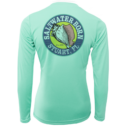 Linear Logo Stuart Florida Girl Long Sleeve UPF 50+ Dry-Fit Shirt
