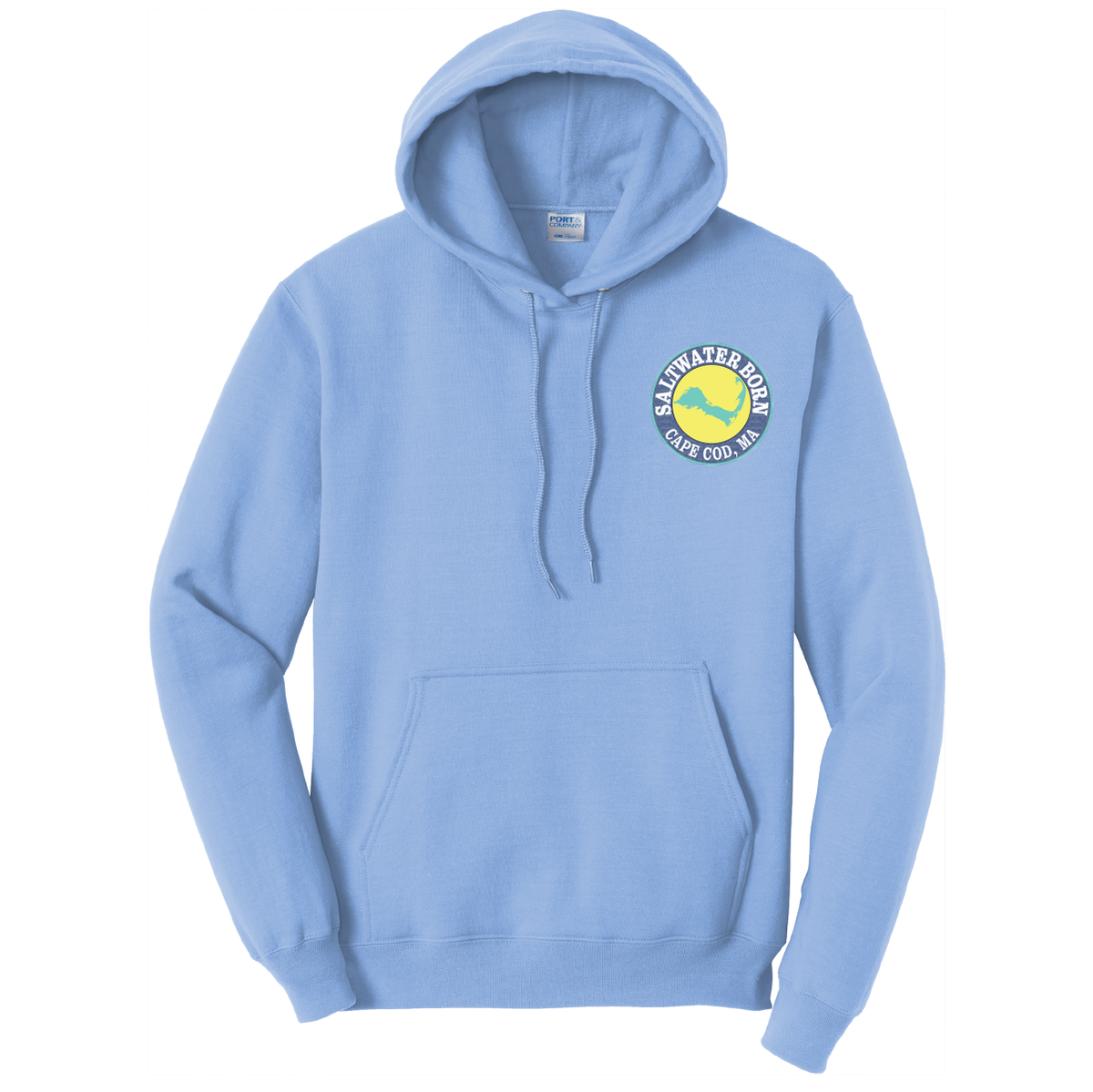 Cape Cod, MA Jaws Men's Cotton Hoodie