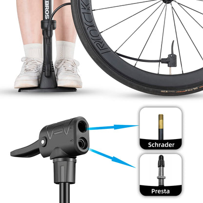 Bike Floor Pump with Gauge High Pressure 160 PSI