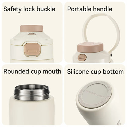 Bike Water Bottle 2-in-1 Magnetic Mount Insulated Stainless Steel 18.6oz