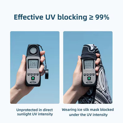 Ice Silk Sunscreen Mask Breathable UV Protection