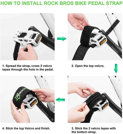 Bike Pedals Cover Cycling Pedal Foot Strap Anti-slip