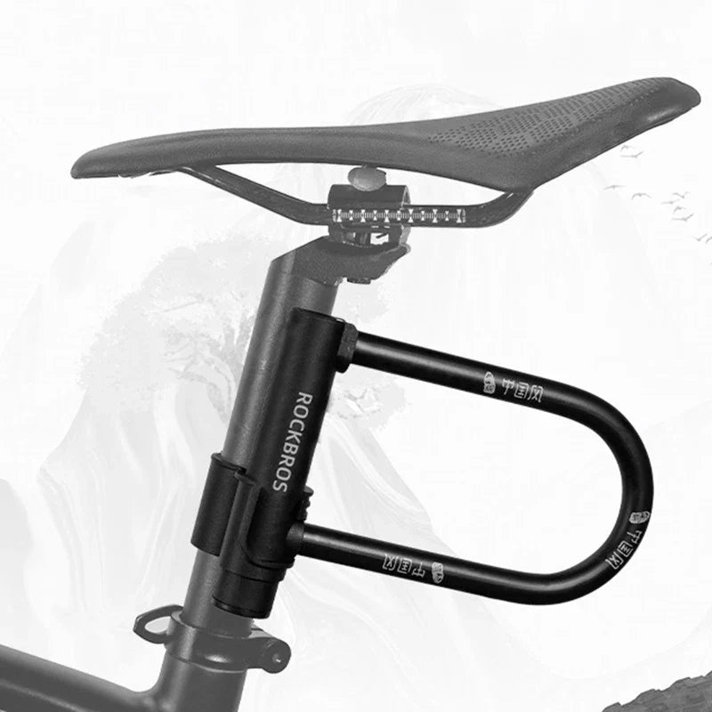 Bike U Lock with 4 ft Cable Heavy Duty Anti Theft with 2 Keys & Bracket